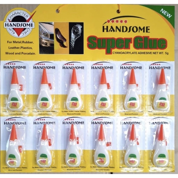 

TRQ Lem Handsome Botol Lembaran @12pcs ↑Serba Murah