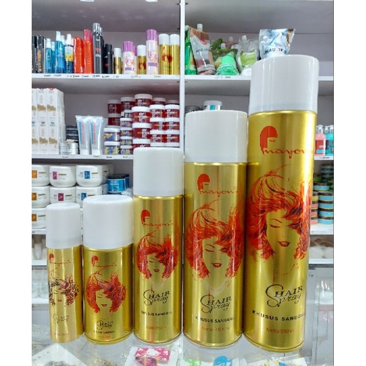 Stok Banyak Mayon Hairspray Rambut khusus Sanggul 75ml/150ml/250ml/450ml/550ml