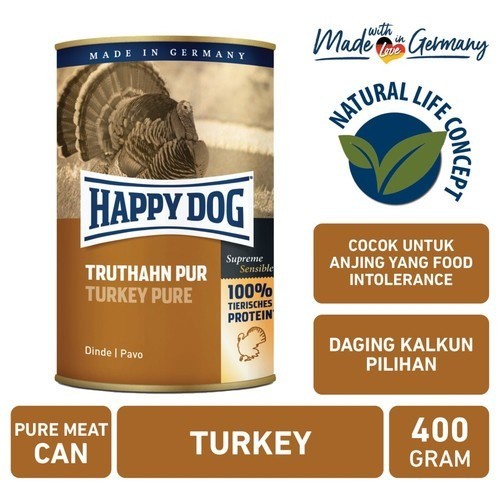 PROMO HAPPY DOG WET FOOD TURKEY 400 GR - WET FOOD HAPPY DOG TERBARU