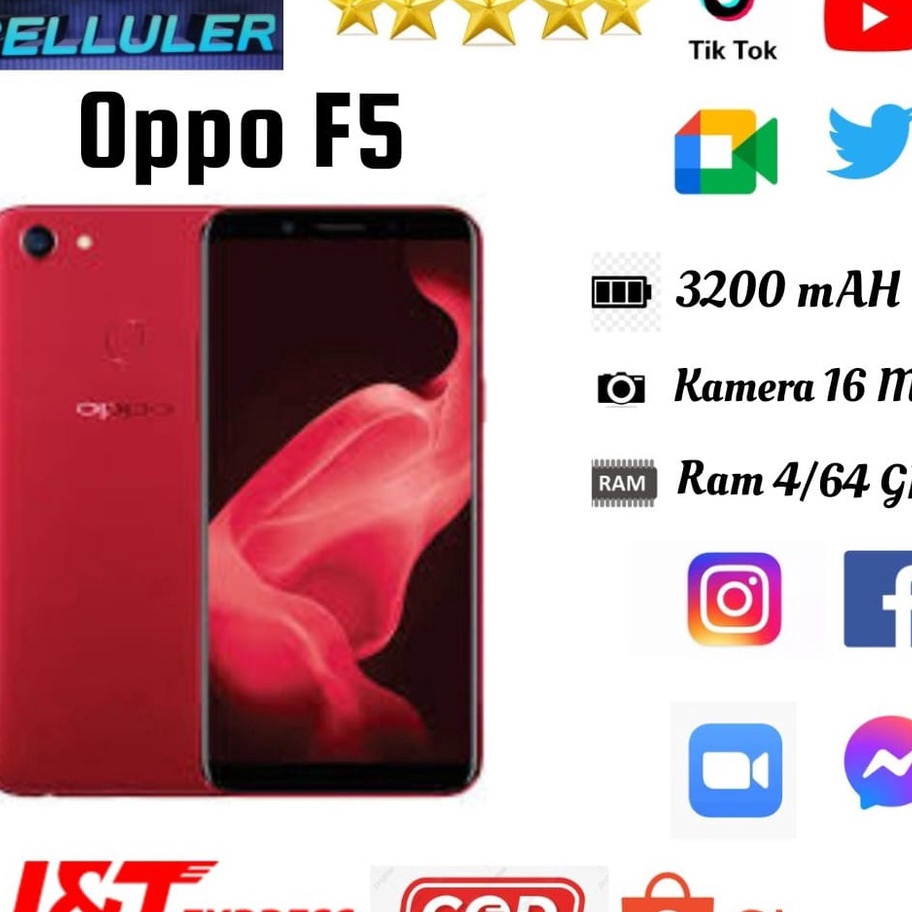 Terbaru Oppo F5 Ram 4/64 GB - F5 4/64 GB Dual Sim Seller