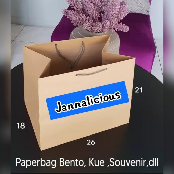 

Kualitas terbaik] [6pcs] Paper Bag u/ Kotak Bento Uk. 26x21x18