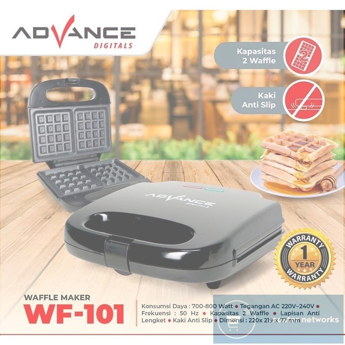 Terlaris Advance Wf-101 Waffle Maker 700 Watt Alat Pembuat Wafel