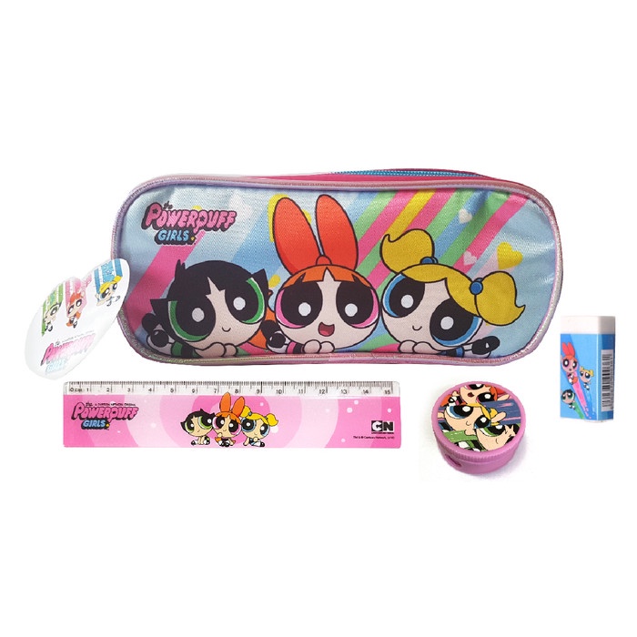 

POWERPUFF GIRLS PAKET 4IN1 TEMPAT PENSIL + STATIONERY