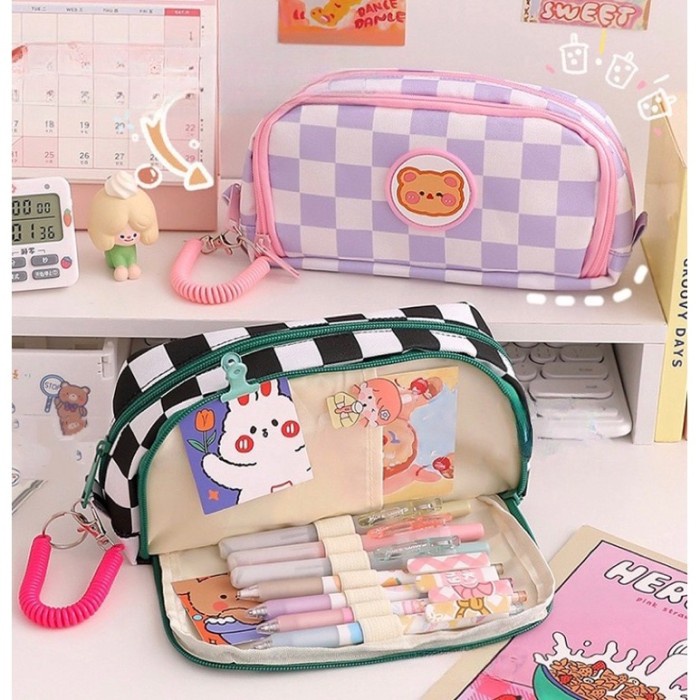 

KENSHO KOTAK PENSIL SLETING KOREA AESTHETIC LUCU IMPORT PENCIL CASE PR