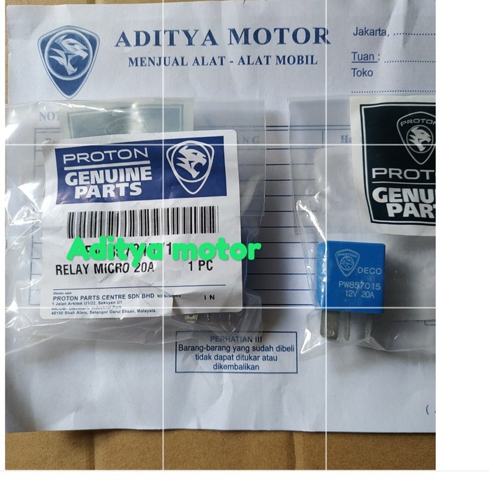 Relay Riley Deco Micro Omron Biru 20A Proton Exora Kaki 4 Ori Original Kode Ly 131