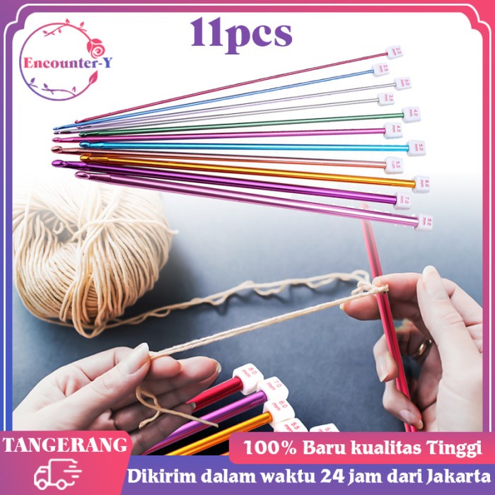 

TUNISIAN HOOK HAKPEN 11PCS TUNISIAN CROCHET JARUM RAJUT TUNISIAN