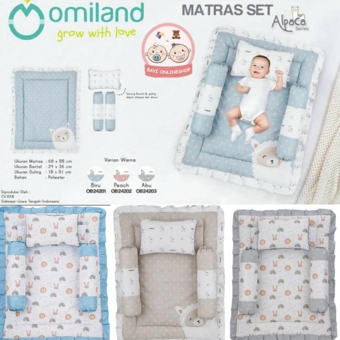 Omiland Baby Mattress Matras Bayi Set Bantal Guling Rainbow OB24171