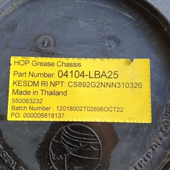 HINO HOP NLGI-3 Grease/Gemuk Chasis/Casis/Stempet NLGI3 15 kg Pail terbaik