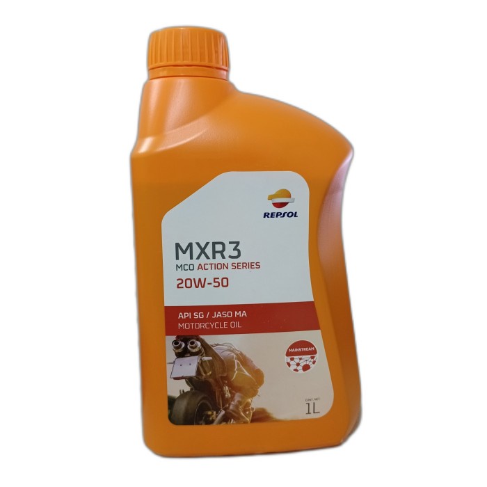 Oli Motor REPSOL MXR3 MCO 20W50/20W-50/20-W50 Api SG/Jaso MA 1L/1 L terbaik