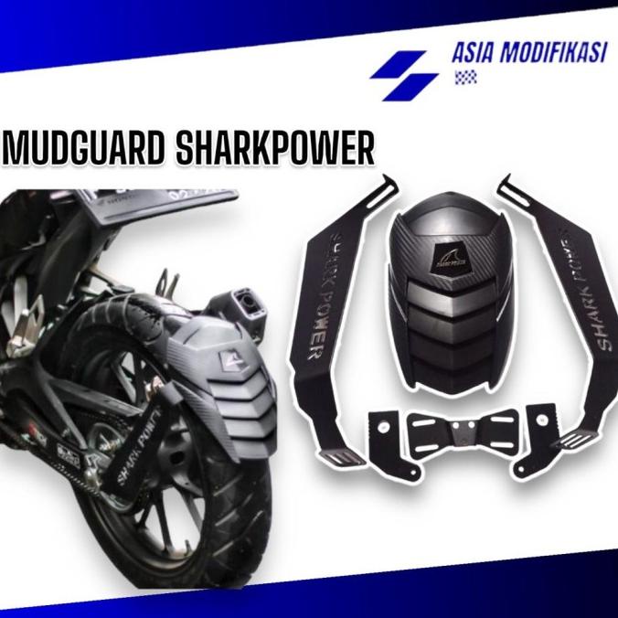 mudguard shark power universal Cbr150r,Cb150r,Ninja250 & Motor Lainnya