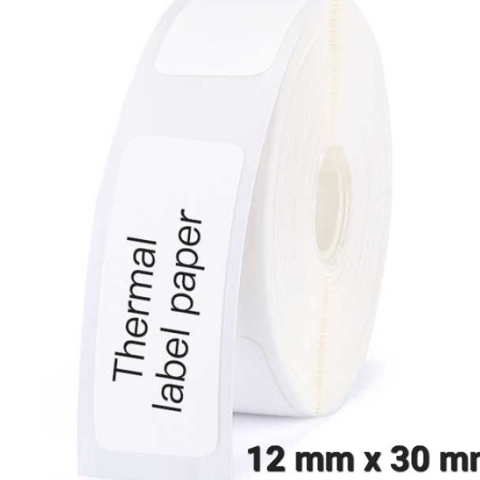 

[✓.✯14XI> label stiker thermal niimbot uk 12 mm x 30 mm dan 12 mm x 50 mm - terviral.