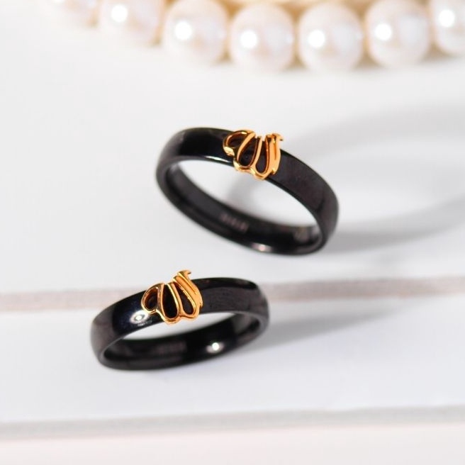 [H.O♡D❦] Cincin Keramik Fashion Emas Lafadz - Toko Emas Gadjah pasti.diikirim.