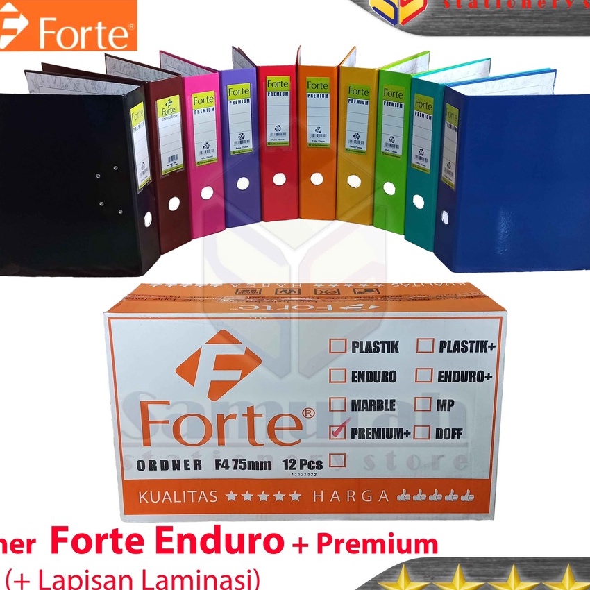 

[ZKご.X➤] Ordner Forte Premium Enduro + Laminasi Ukuran Folio / F4 Punggung 75 mm Warna Warni / Map File 2 Lubang / Bolong Besi Samping Dokumen / Berkasbanyak dimiinati.