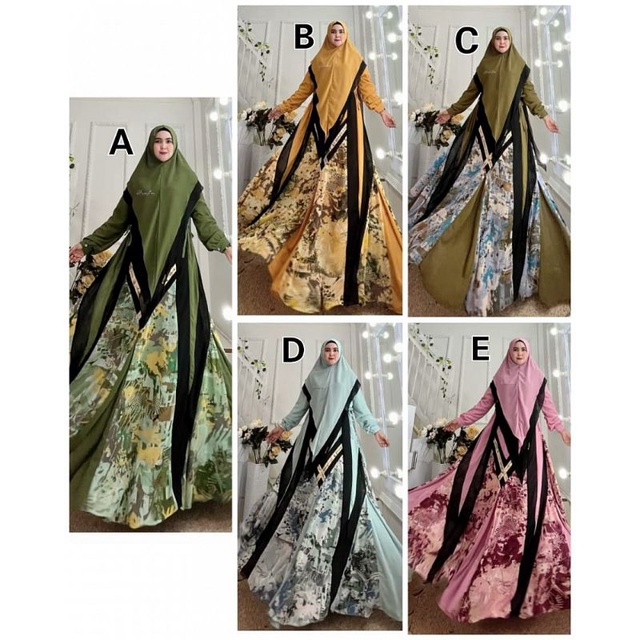 Nadeen Batch2 by Azzahra || Set Gamis Syari by Azzahra