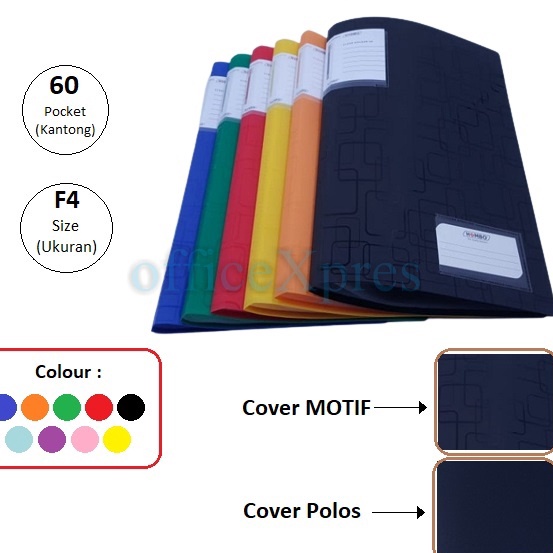 

[♫.XRD♡) Map Plastik / File Dokumen Keeper / Clear Holder F4 Folio 60 Lembar Hombo/ top.prooduk!