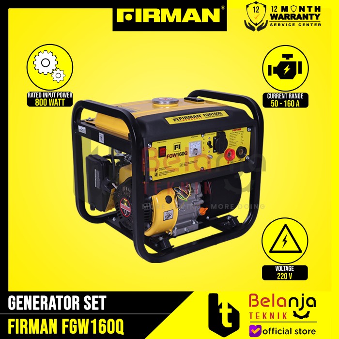 Firman FGW 160 Q Mesin Las Industrial Bensin Generator Listrik FGW160Q keren