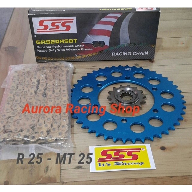 Gear Set SSS 520 Yamaha R 25 - MT 25 & Rantai Hsbt terpopuler