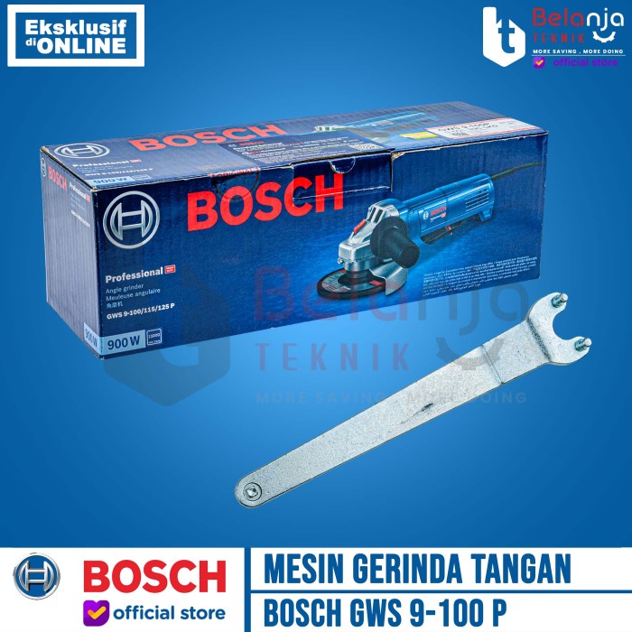 Bosch Mesin Gerinda Tangan GWS 9-100 P 4 Inch Angle Grinder GWS9-100P keren