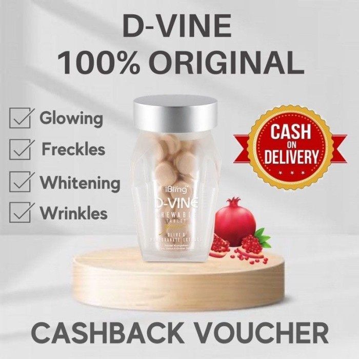 DVINE COLLAGEN PEMUTIH ECER 20 BUTIR, D VINE ORIGINAL, DIVINE, D-VINE