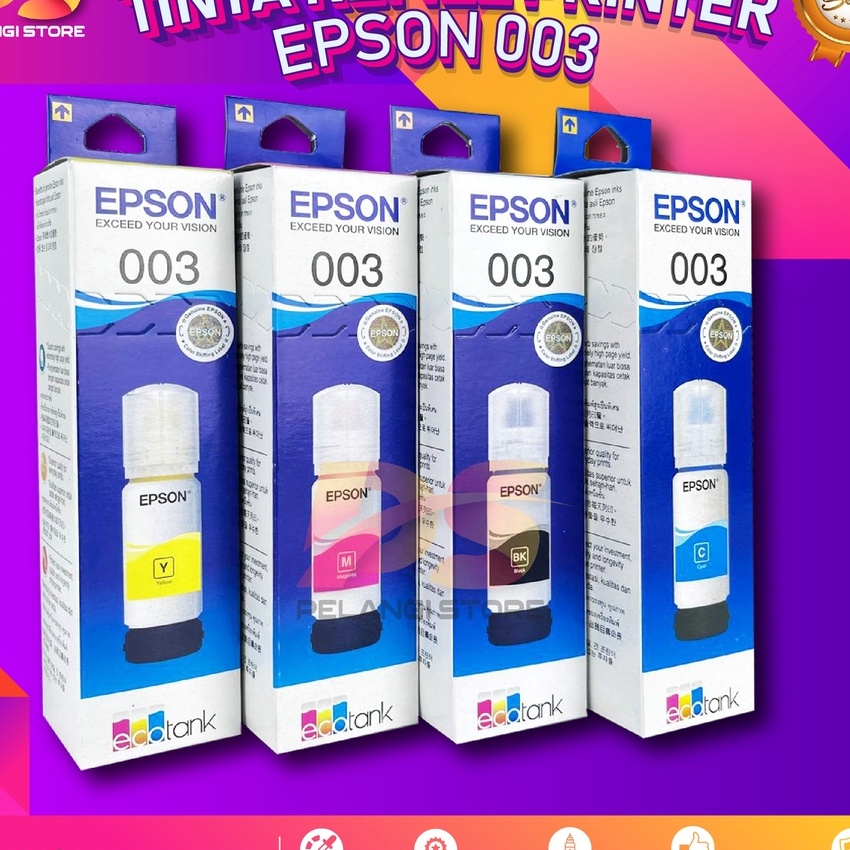 [W♫.♪LB) Tinta Epson 003 Tinta Printer L1110 L3101 L3110 L3150 L5190 L3100 muraah..