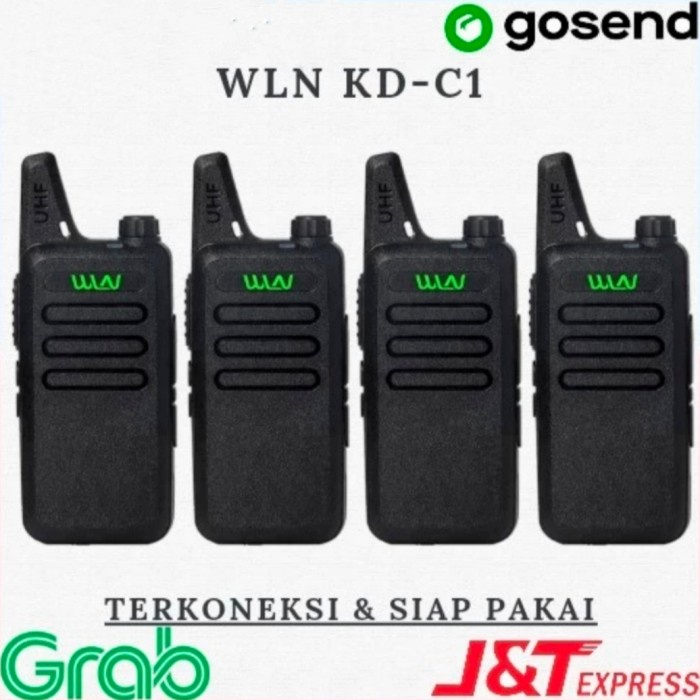 Paket 4 Unit HT WLN KD-C1 Radio Walkie Talkie Langsung Pakai