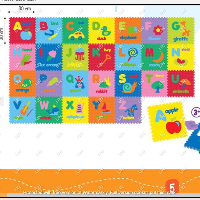 Bestseller Karpet Evamat Puzzle Abjad Gambar