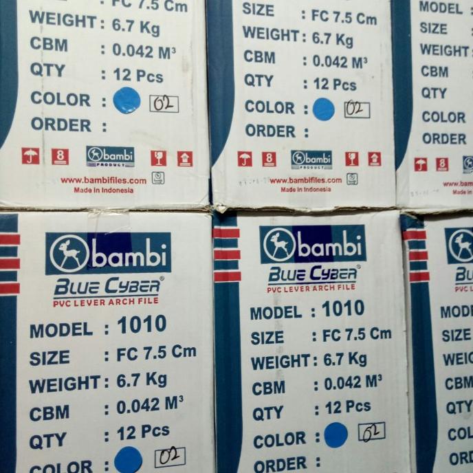 

Terbagus Ordner Laf Folio Bambi 1010/Per Karton, Biru, Hitam(Gojek,Grab)