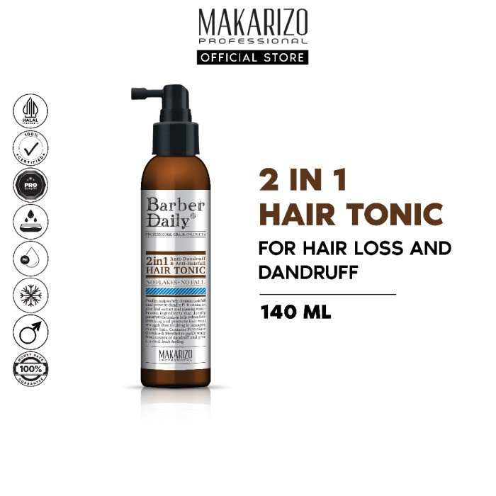 Makarizo Barber Daily 2 In 1 Hair Tonic 140 Ml