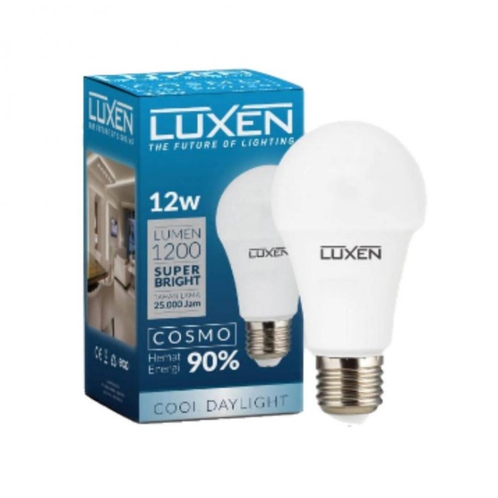 lampu bolam luxen 12w