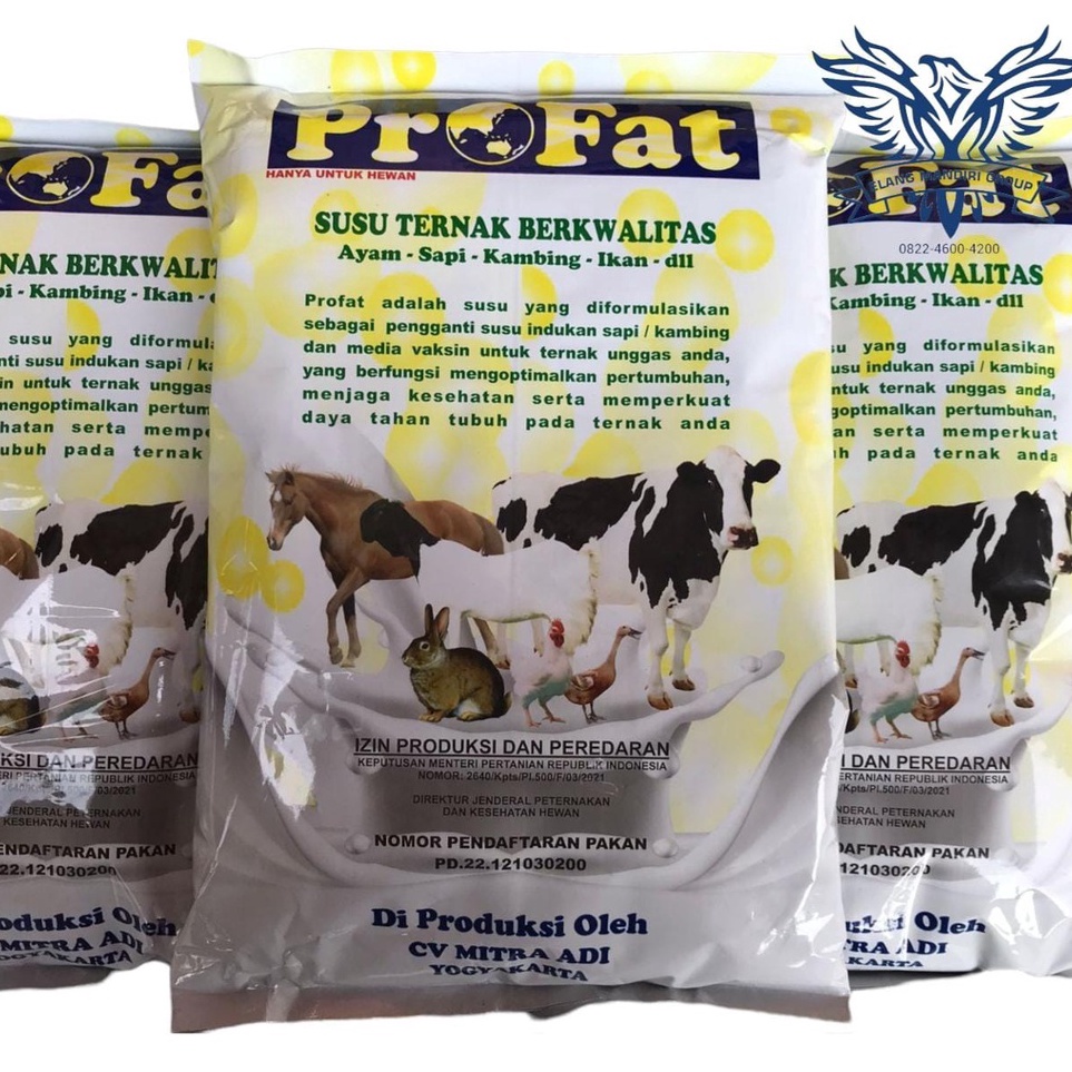 

GVYQ3248 PROFAT 1 KG SUSU FORMULA HEWAN Pengganti susu Indukan hewan ternak sapi,kuda,kelinci,ayam,ikan,kucing, dan hewan lainya Ettawa Maxinos