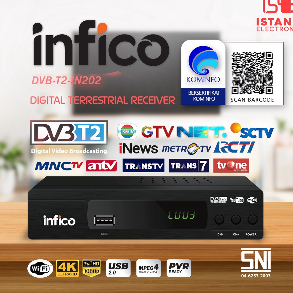 ☍☌✵❂ [COD] TERDAFTAR DI KOMINFO SETOP BOX + Wifi dongle Murah Merk INFICO ORIGINAL SERTIFIKAT KOMINF