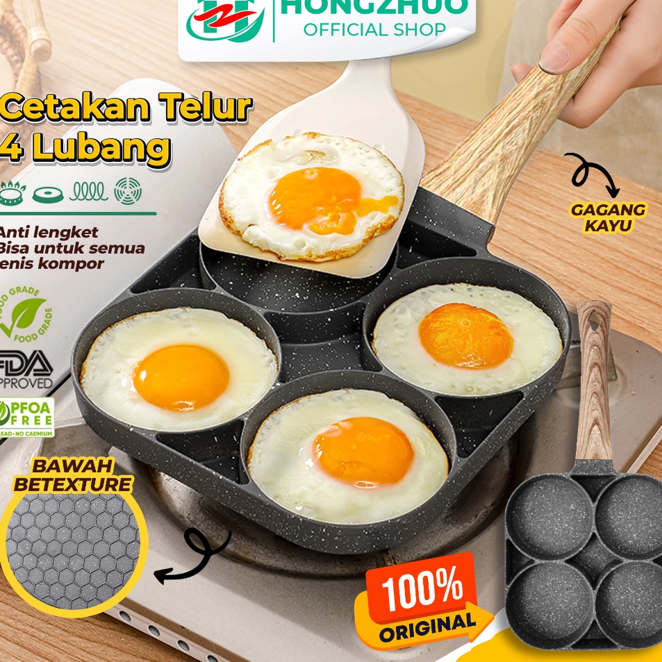 ★★ cV Hongzhuo Panci Penggorengan Telur Pancake/Panci Steak Grill Egg Telur Omelet Pan Breakfast / H
