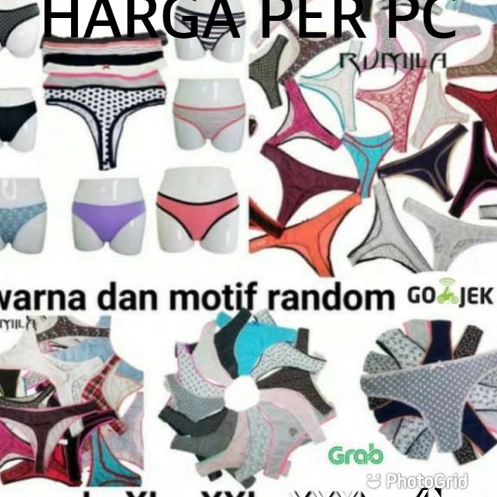 Best Seller BIG Size Jumbo L - XL - XXL - XXXL - Gstring Brief Underwear Thong Pakaian Celana Dalam 