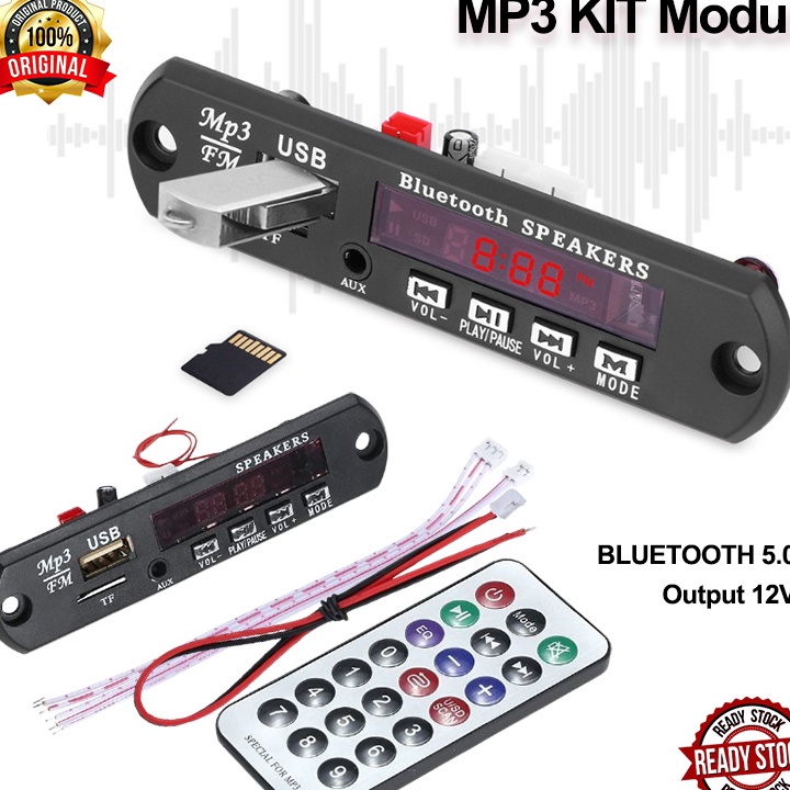 Buruan Beli ORIGINAL MP3 KIT Modul 12V / 5V Bluetooth 5.0 FM Radio USB Player Bluetooth Speaker Remo