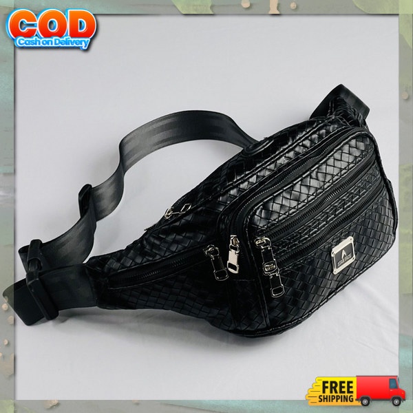 Grosir Tas Selempang Slepang Slimpang Waistbag Wesbek Bahu Pinggang Pria Cowok Keren Kekinian Bahan 