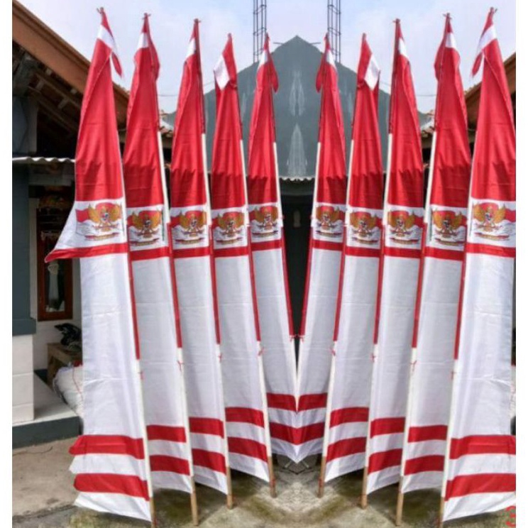 ❈Terlaku.❅ Layur Garuda Merah Putih 4m/umbul umbul layur/Bendera Layur merah putih/Layur Merah Putih