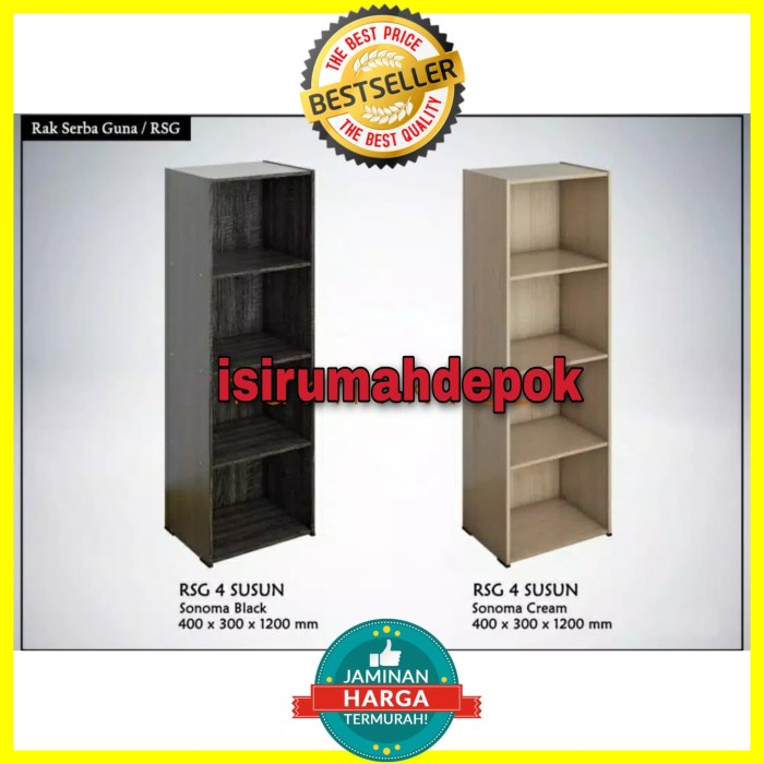 ( Best Seller ) Rak Buku Kayu / Rak Serbaguna Susun 4