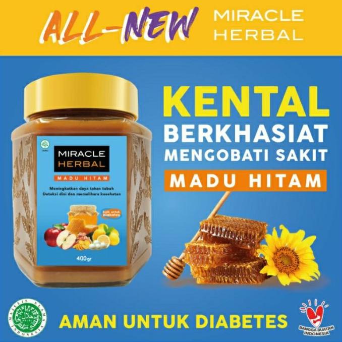 

Miracle Herbal Madu Hitam Murni Isi 400 ml By Power Mix