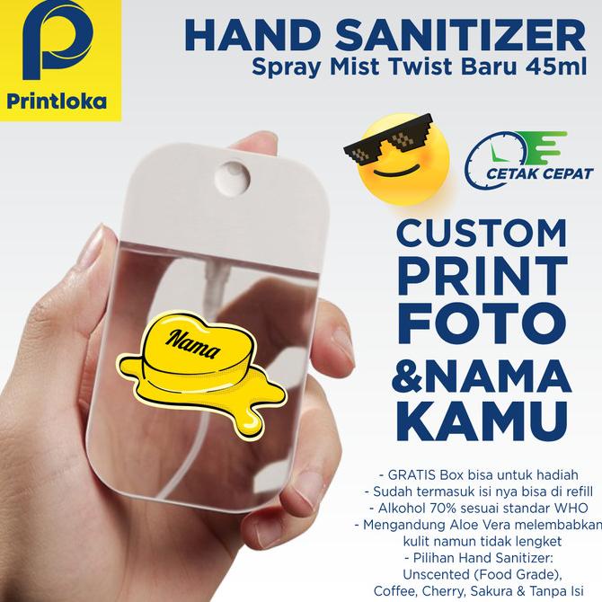 

Hand Sanitizer Custom Print Spray Souvenir Parsel Lebaran Hampers Gift