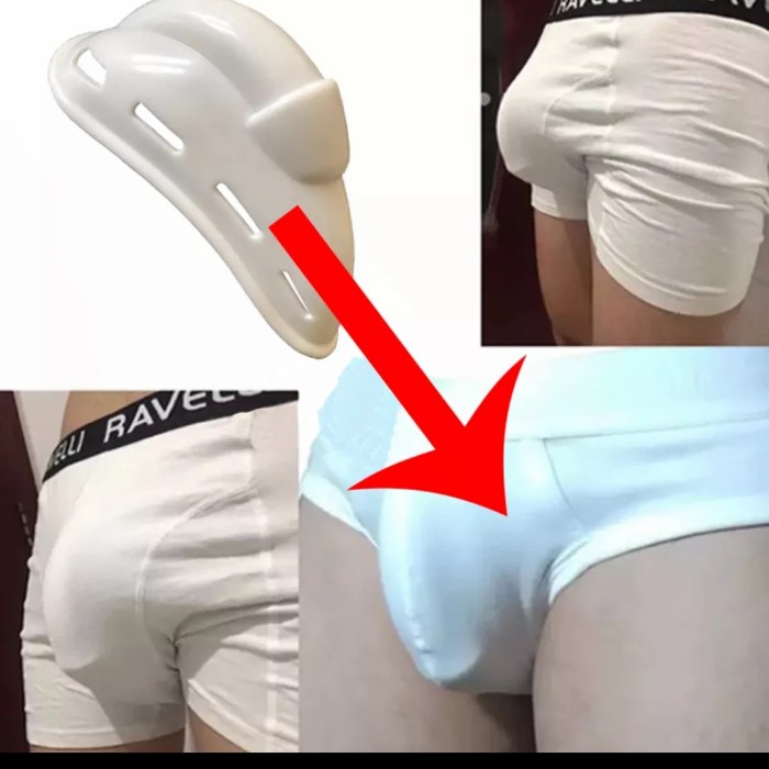 soft bulge pad sponge cup silicone / silikon pelindung kelamin pria