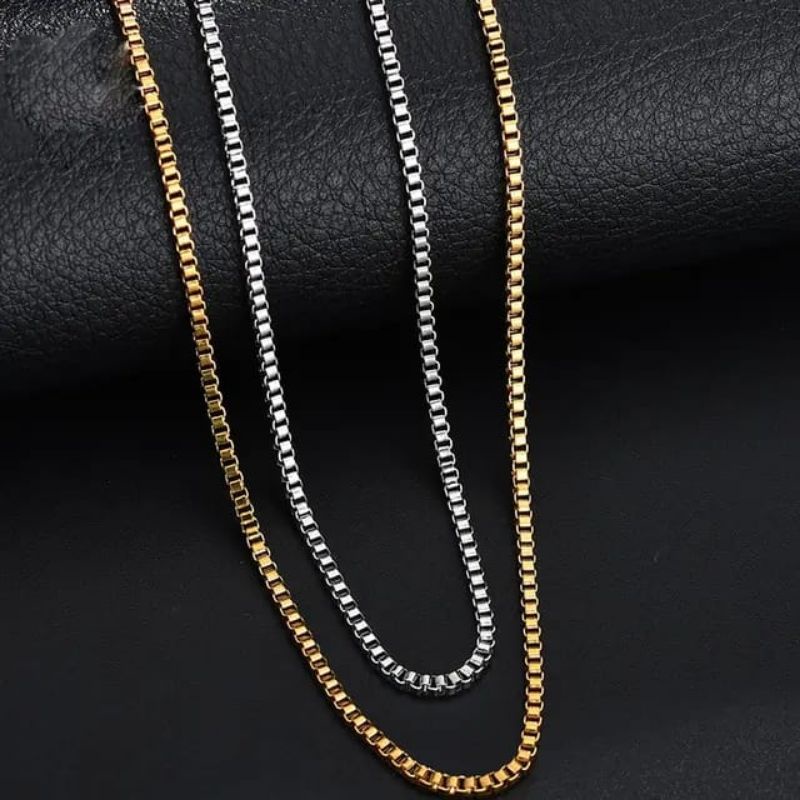 KALUNG TITANIUM PRIA DAN WANITA ITALY MILANO/STAINLESS STEEL