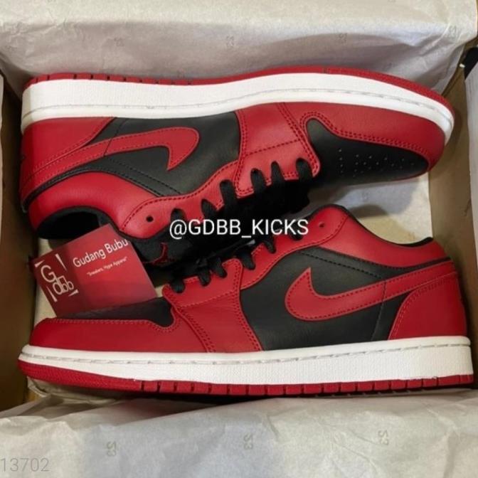Nike Air Jordan 1 Low Varsity Red Reverse Bred 100% ORIGINAL MATERIAL