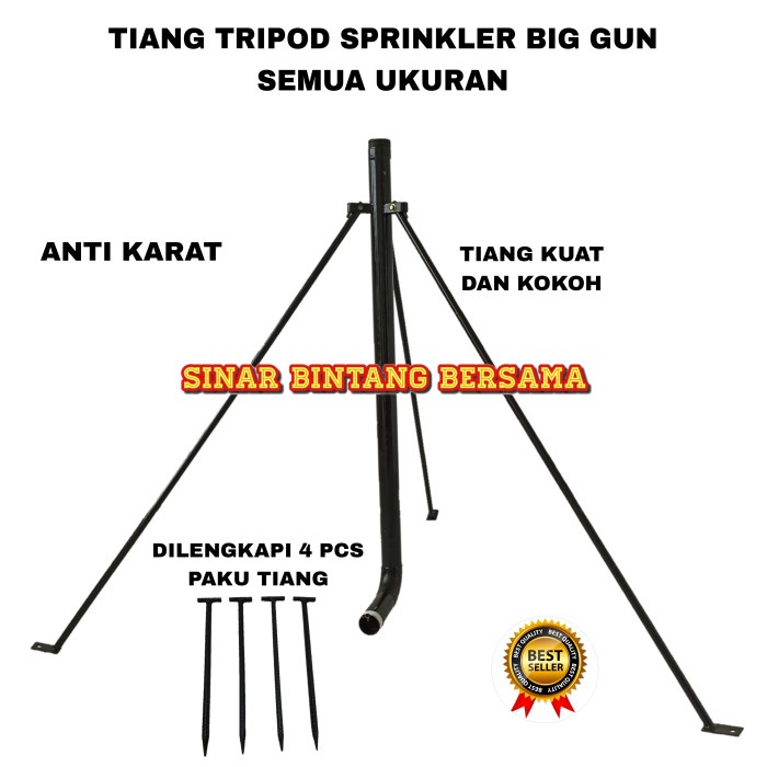 Tiang Tripod Sprinkler Big Gun Kaki 3 Tripod Sprinkler Penyiraman Berkualitas