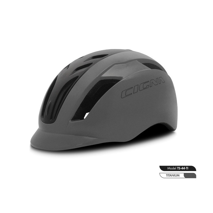 CIGNA TS-44 BIKE ULTRALIGHT HELMET + LAMP HELM- HELM SEPEDA - TITANIUM
