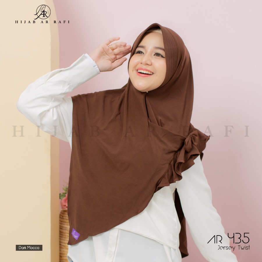 HIJAB AR RAFI | AR 435 STD HIJAB INSTAN (Anniha Collection) - dark mocca