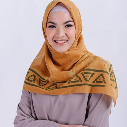 Sale ZM Zaskia Mecca - Kayu Aro Mustard Scraf Kerudung Segi Empat Termurah