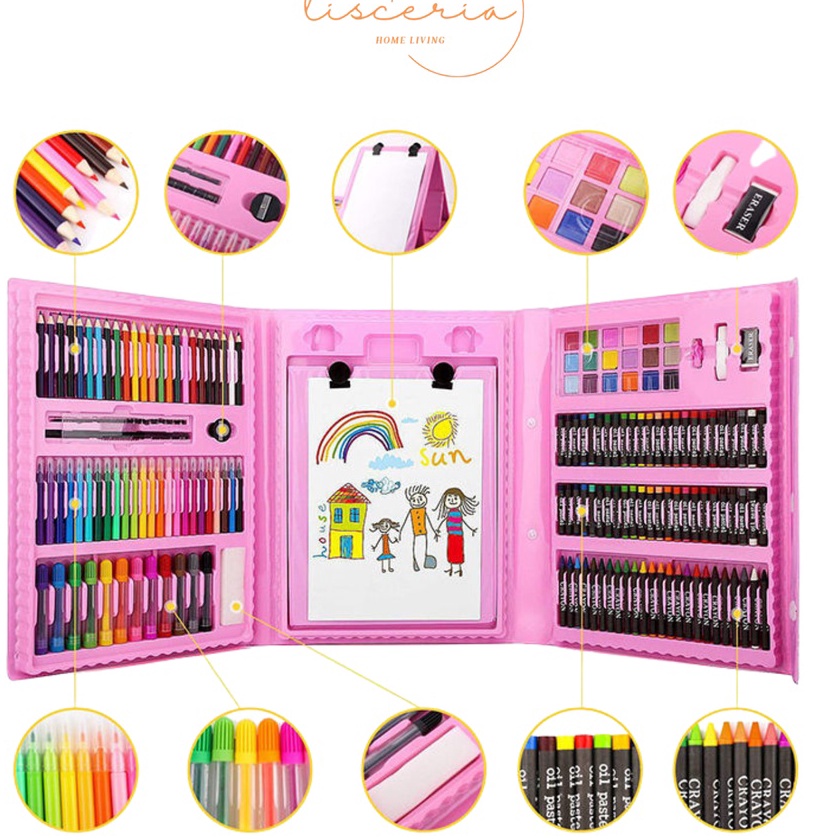 

(❣.LWS☼] [ LSC ] Crayon Pensil Warna Art Set Pensil Warna Crayon ( 208 )- amanahh..!