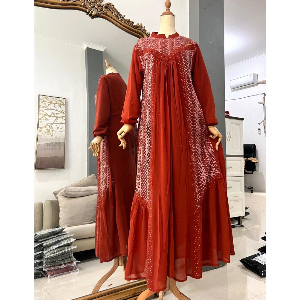 BIG SALE NEW THAMRIN PREMIUM LUNA DRESS GAMIS PESTA TERPERCAYA