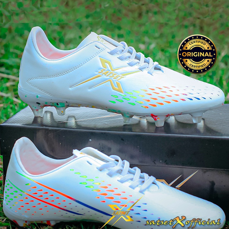 Readystock❆➙ SEPATU BOLA ORIGINAL 100% SATSET X SEPAK BOLA PRIA JAGABAYA HITAM SPORT STATION SPATU O