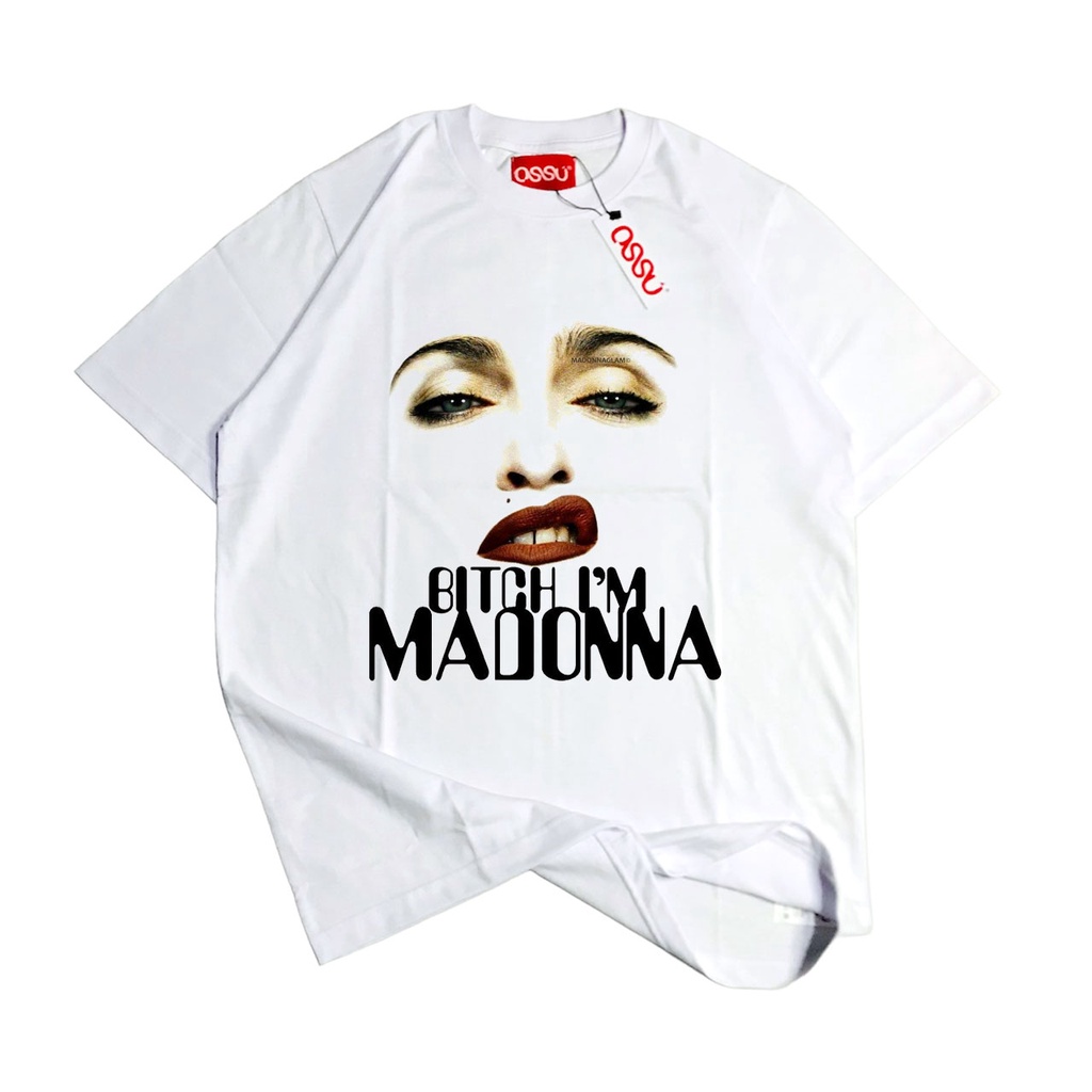 OSSU TSHIRT MADONNA IM BTCH WHITE TEE | KAOS MADONNA PUTIH